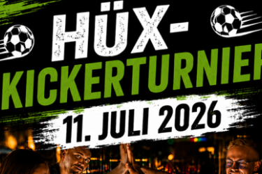 HÜX-Kickerturnier 2026: Teamgeist, Spannung und Profi-Showmatch in der Hüxstraße