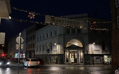 Die schöne Weihnachtsbeleuchtung in der Hüxstraße
